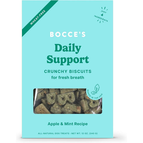 Bocce's Breath Apple & Mint Biscuits Dog Treats 12oz - Poudre Pet & Feed Supply